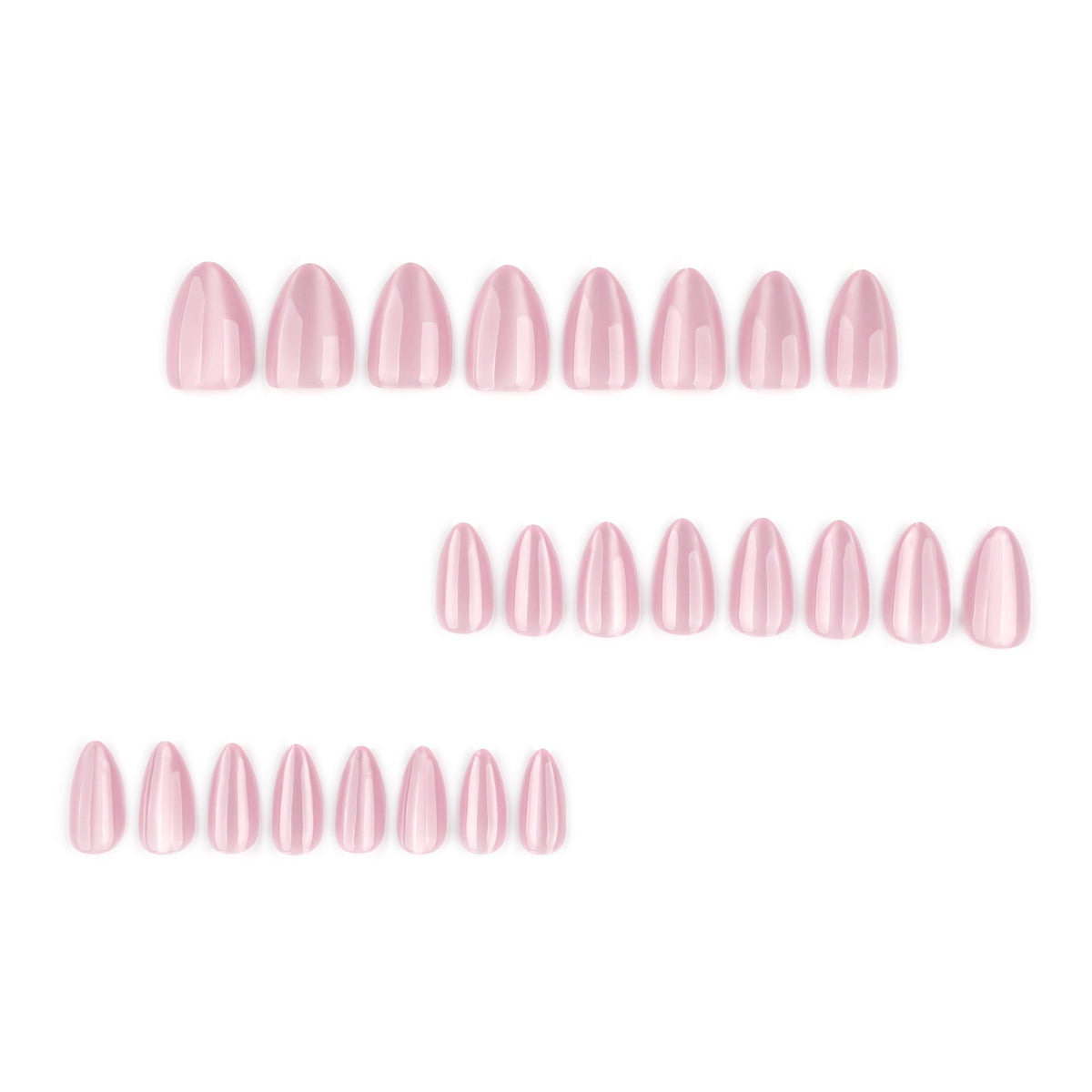 Blush Cat Eye short stiletto press-on nails