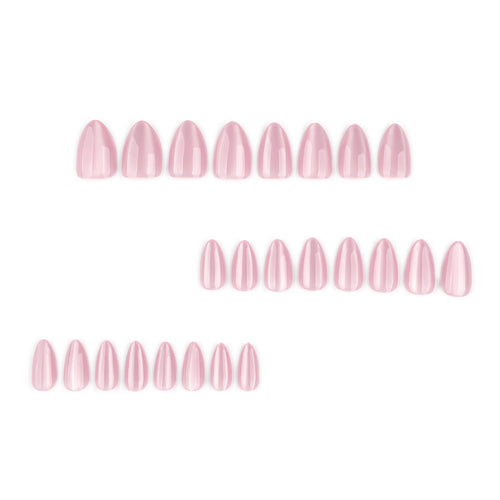 Blush Cat Eye short stiletto press-on nails