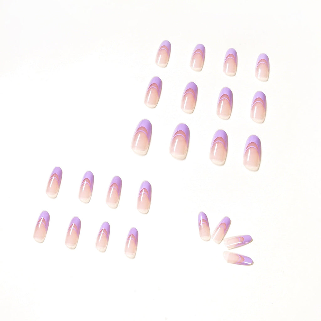 Lavender Double French press-on nails