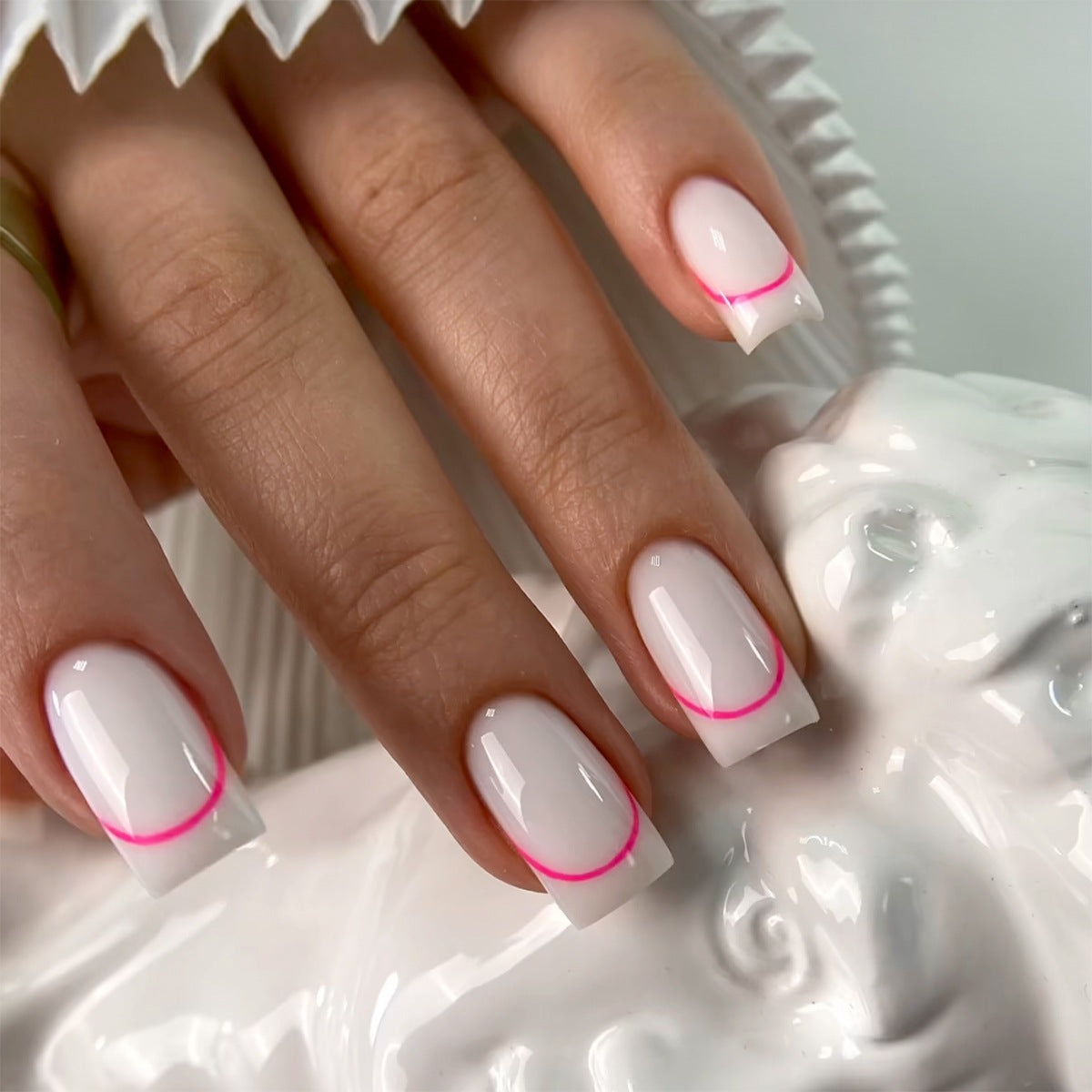 Clean Rectangle press-on nails