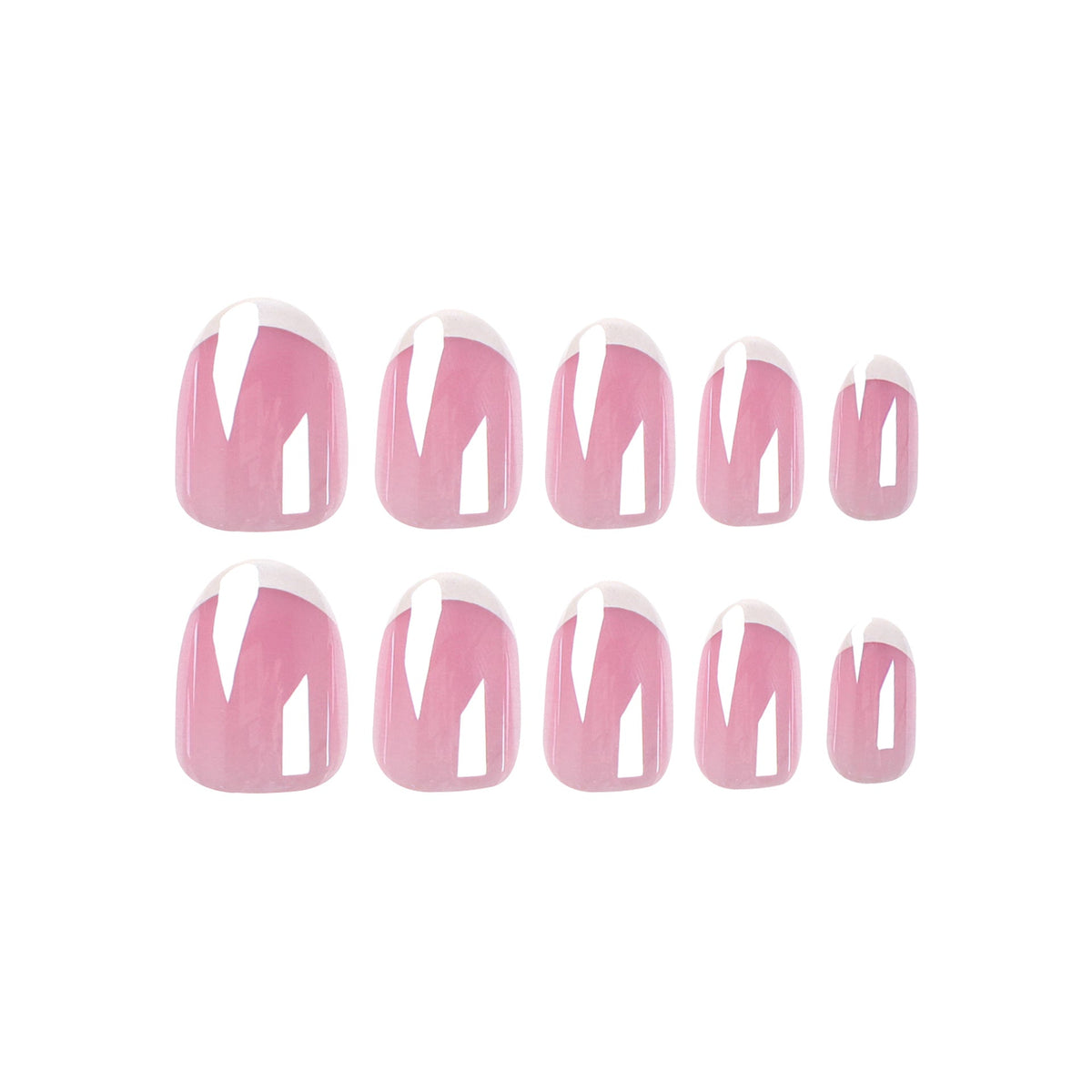 Clean French classic white-tip press-on nails