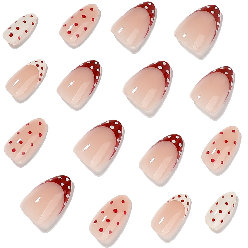 Scarlet Dot retro red polka dot press-on nails