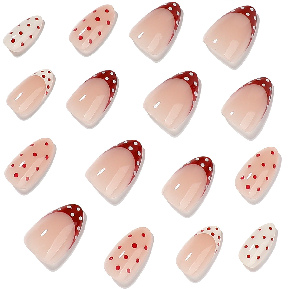 Scarlet Dot retro red polka dot press-on nails