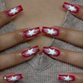 Scarlet Star French red press-on nails