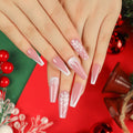Snowflake Noel Christmas press-on nails