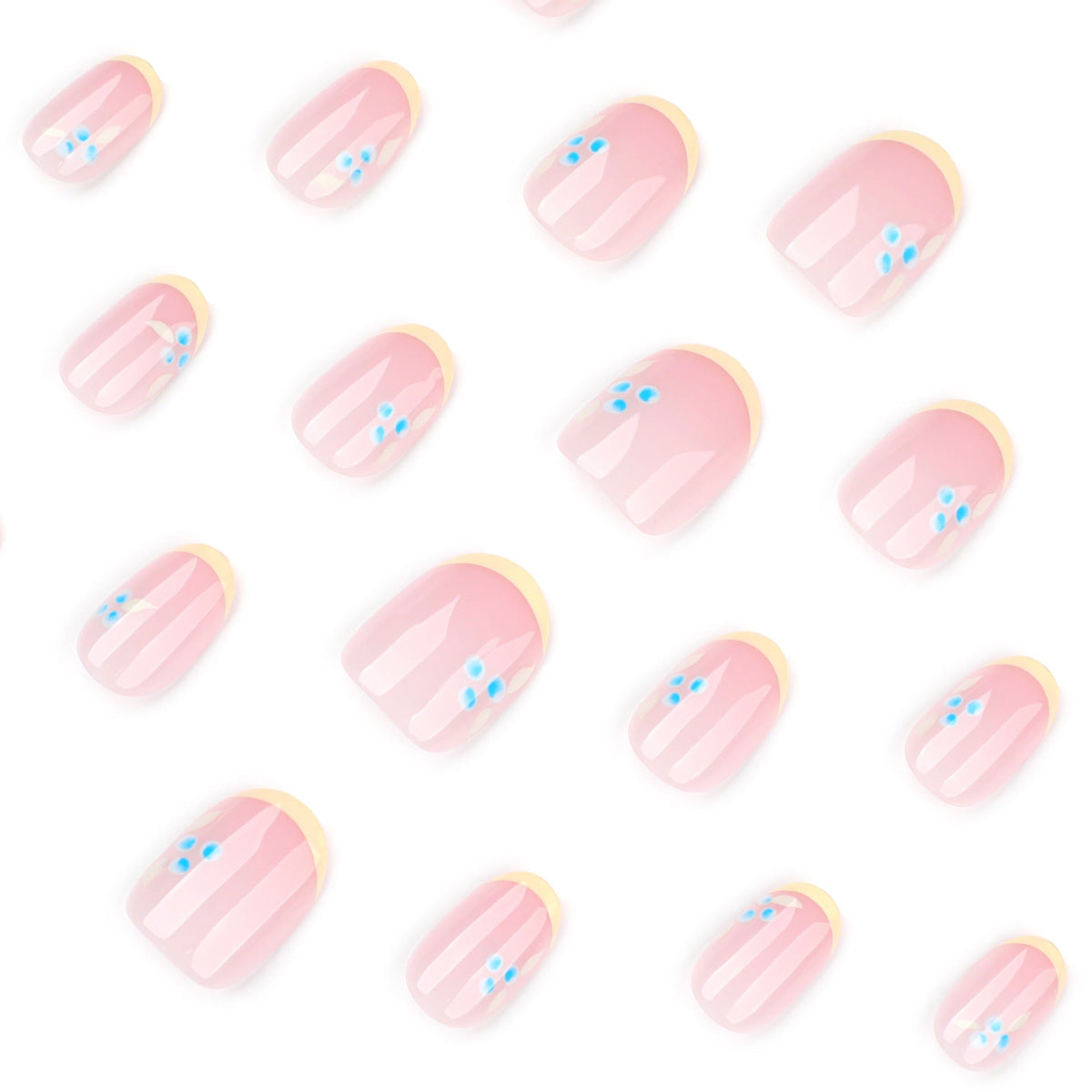 Sunny French Round short press-on nails