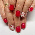 Cherry Pop short square press-on nails