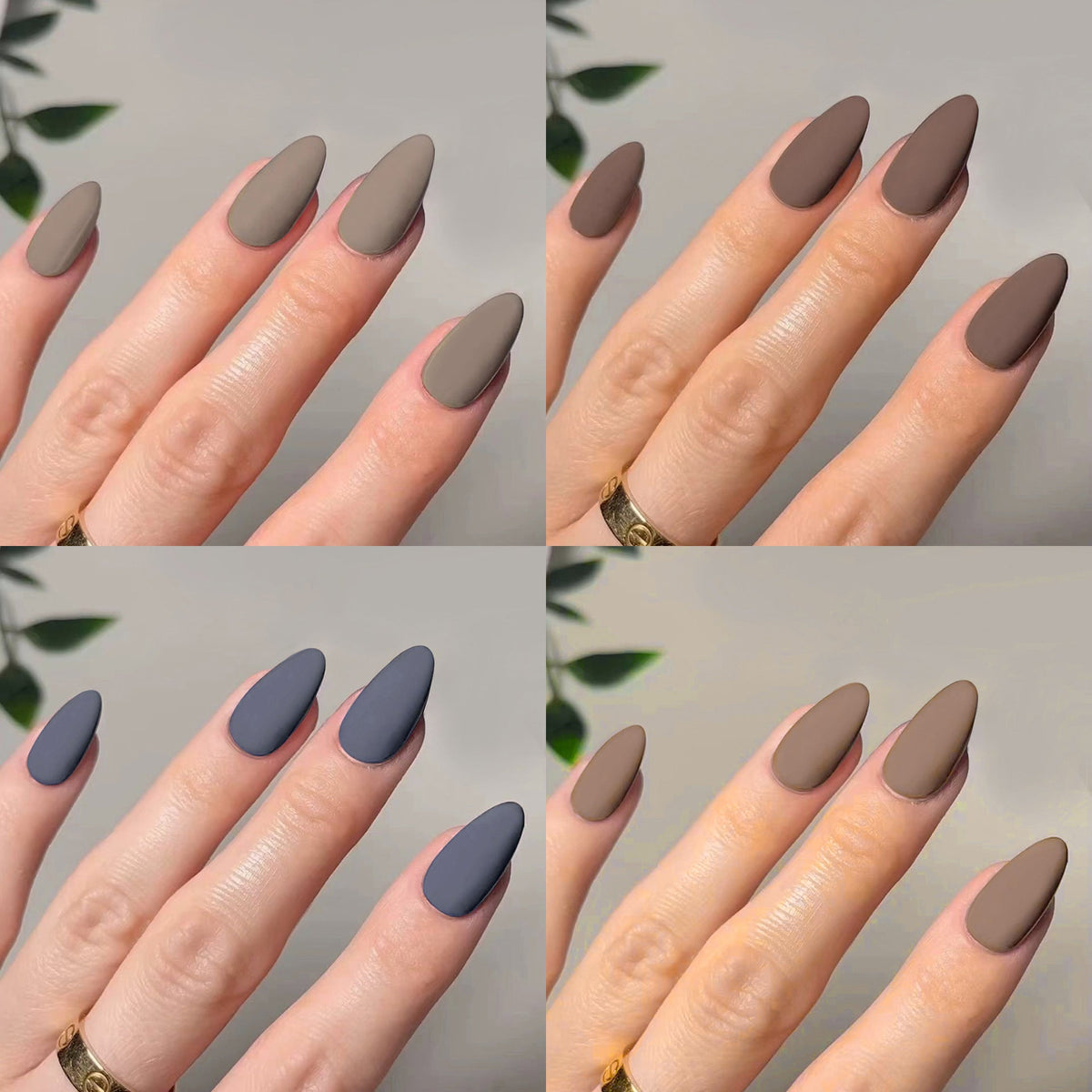 Matte Solid Short press-on nail collection