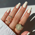 Milky White Ballet short press-on nails