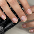 Sunny French Round short press-on nails