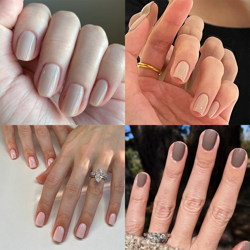 Classic Scarlet short square press-on nails
