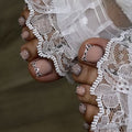 Leopard French press-on toenails