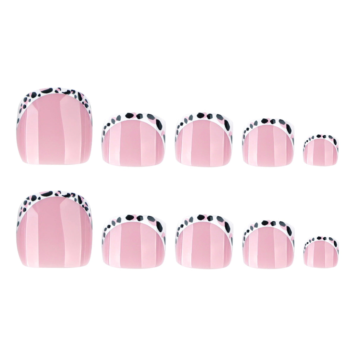 Leopard French press-on toenails