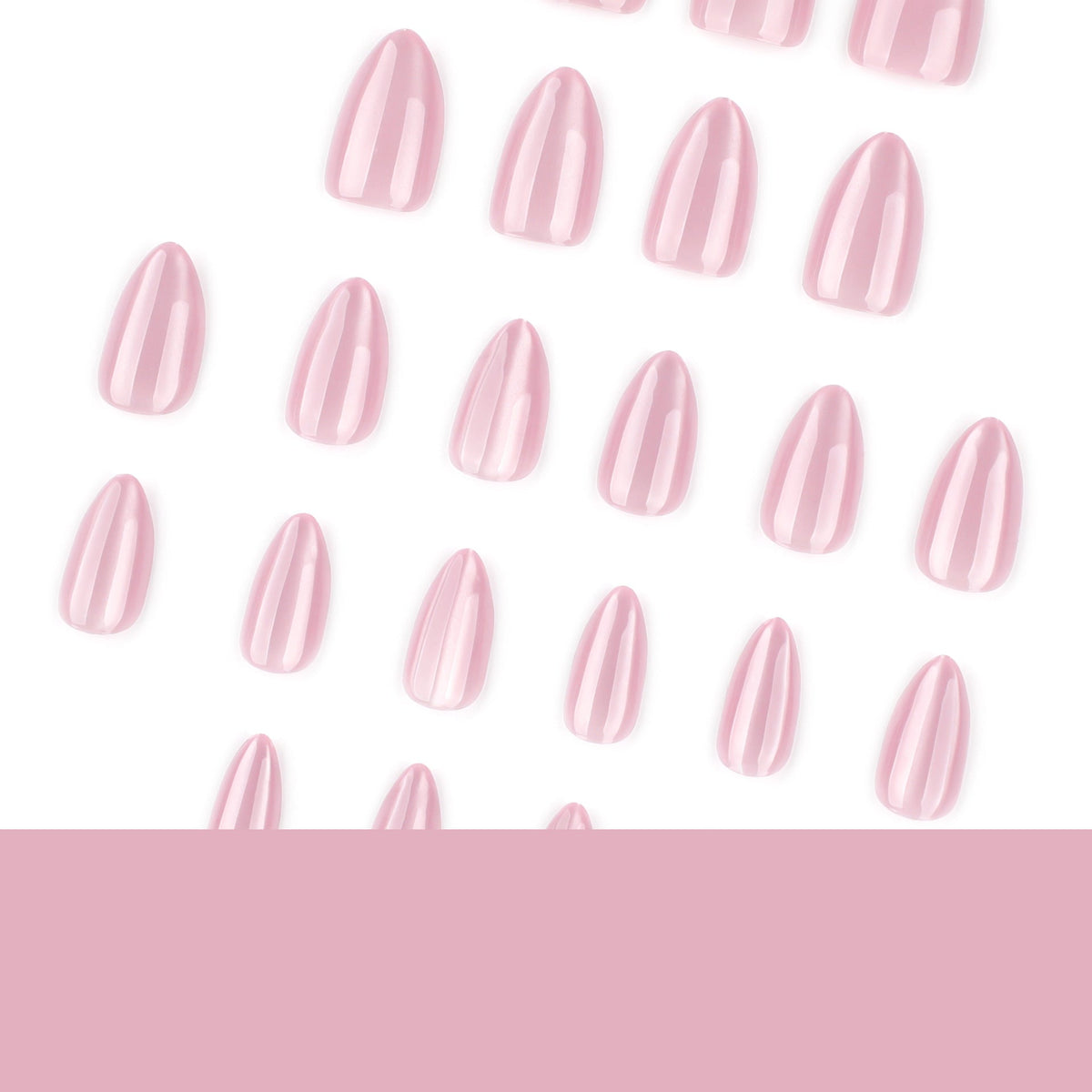 Blush Cat Eye short stiletto press-on nails
