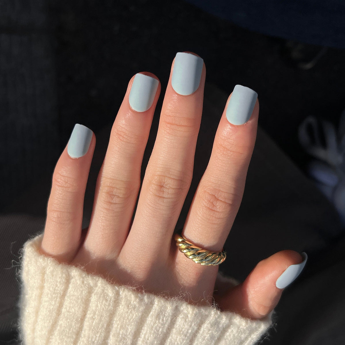 Frosted Solid Square press-on nail collection