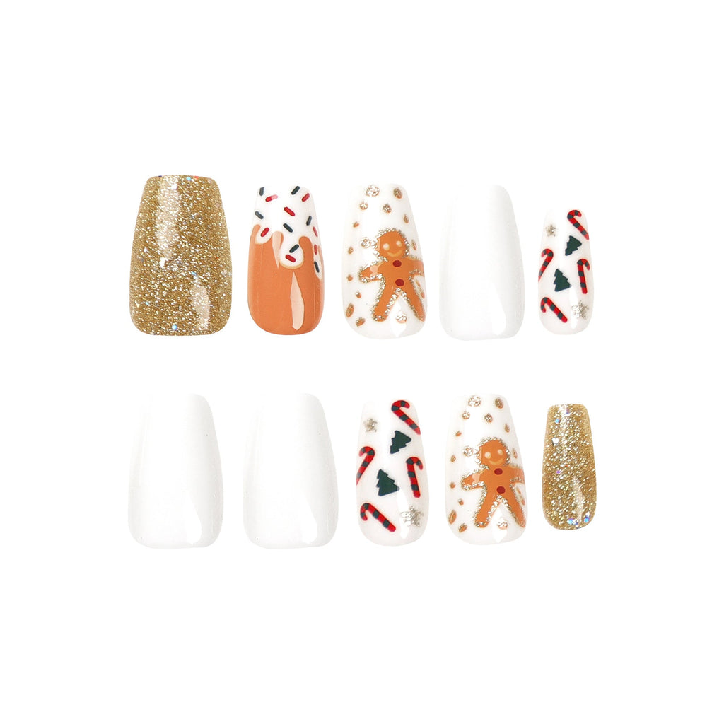 Reindeer Noel Ballet Christmas press-on nails