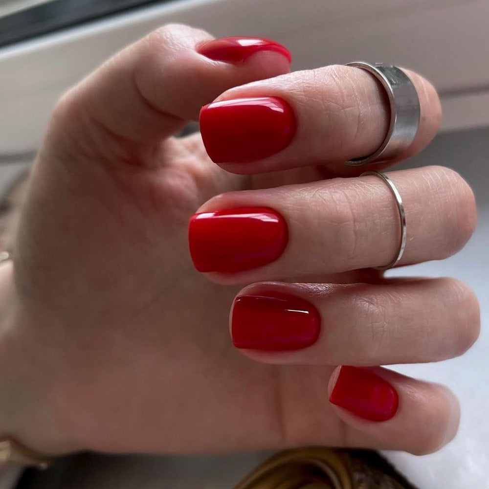 Classic Monochrome Square solid press-on nail collection