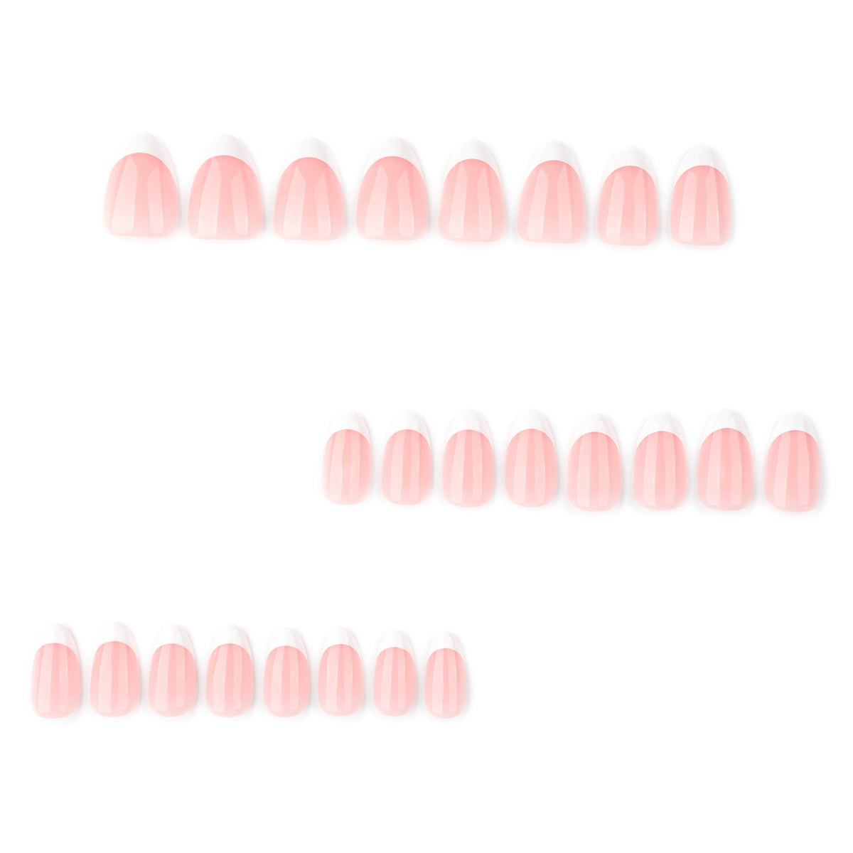 Classic French Almond short press-on nails