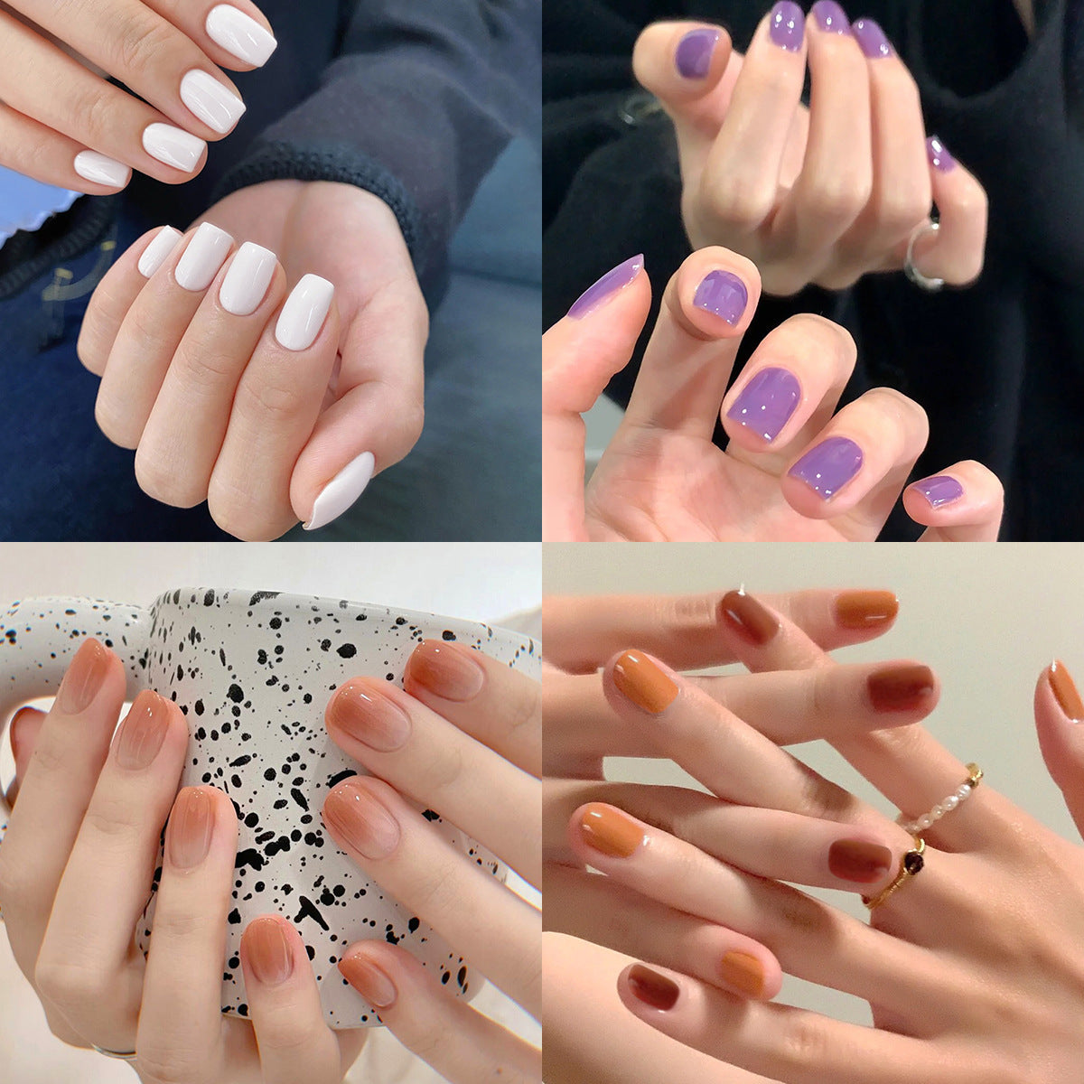 Soft Color gradient and solid nail art stickers