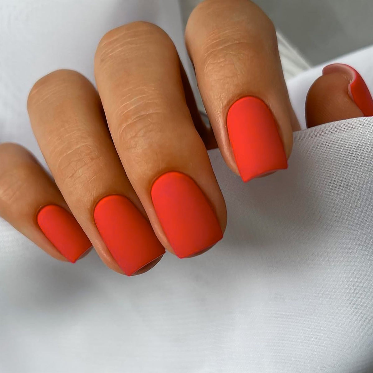 Frosted Solid Square press-on nail collection