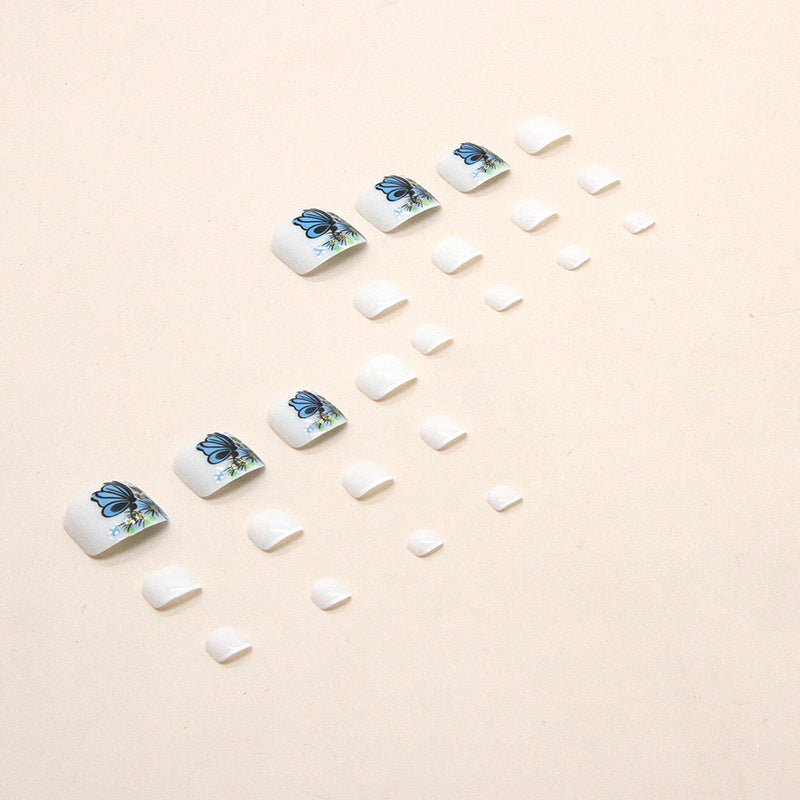 3D Butterfly press-on toenails