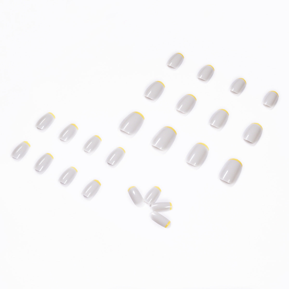Golden Mustard French press-on nails