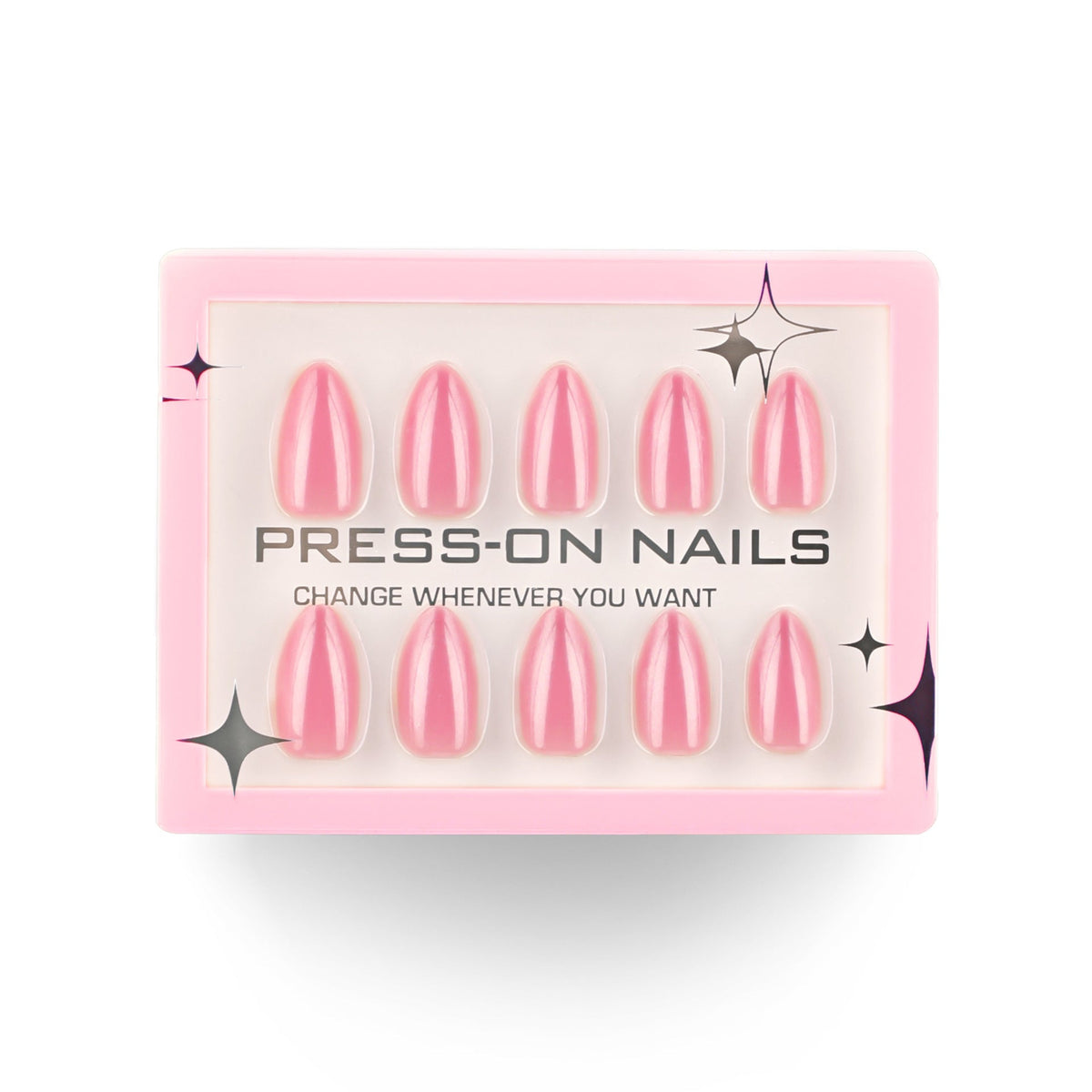 Mirror Mist Almond short chrome 30-piece press-on nail set