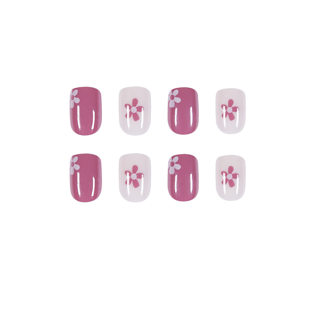 Violet Bloom floral press-on nails, alternate view 5