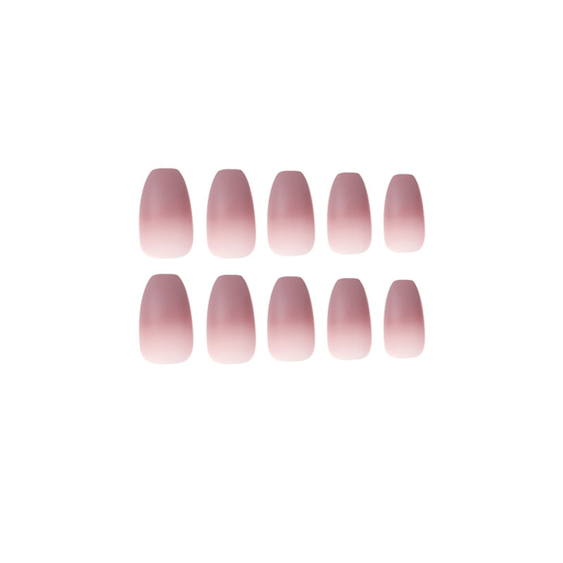 Smoky Grape matte short press-on nails