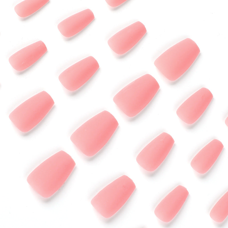 Matte Blush Ballet short press-on nails