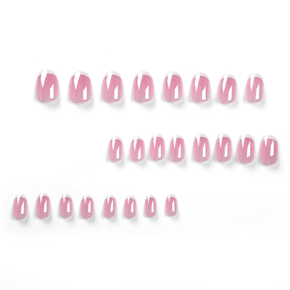 Clean French classic white-tip press-on nails