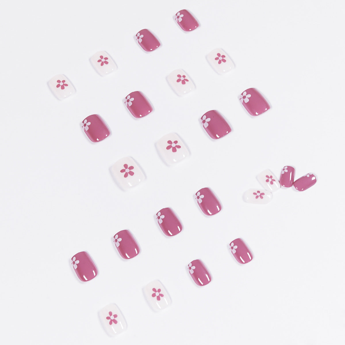 Violet Bloom floral press-on nails, alternate view 3