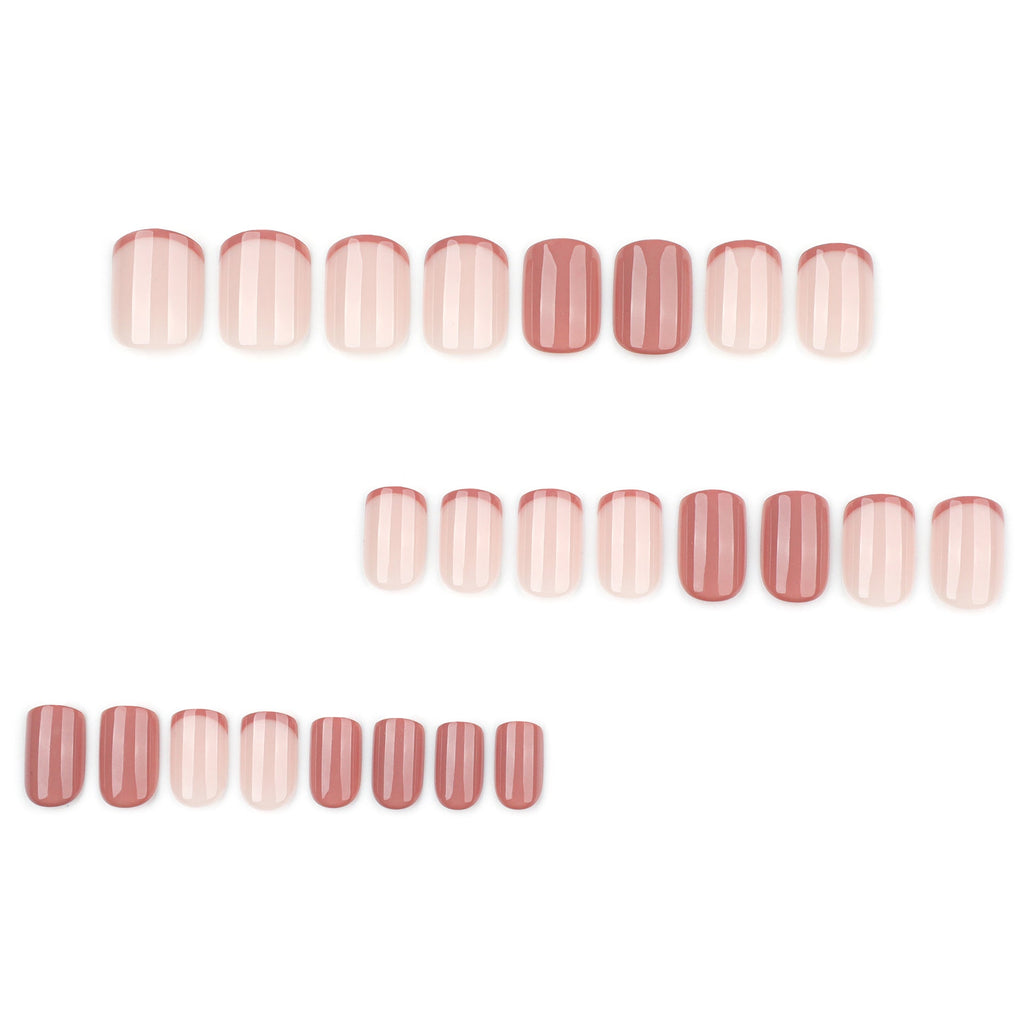 Modern French Square short press-on nails