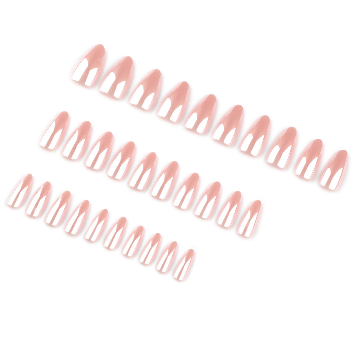 Nude Flash Almond press-on nails