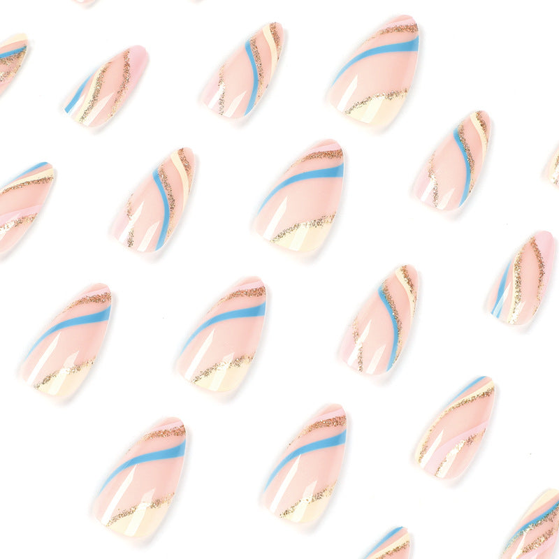 Color Wave multicolor press-on nails
