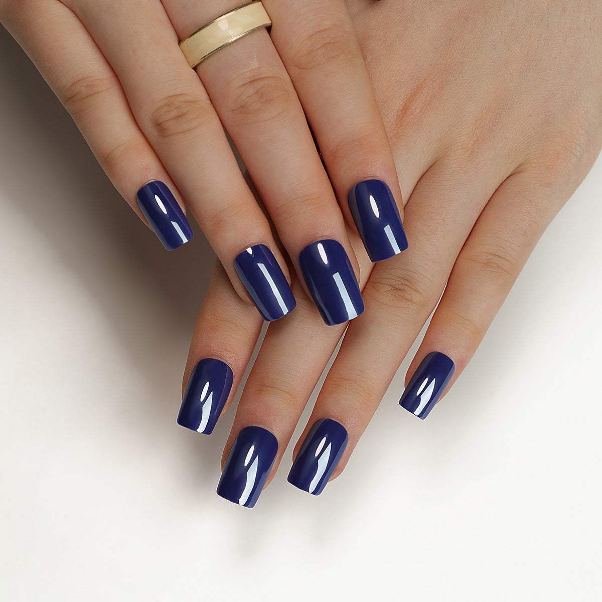 Cobalt Blue solid square press-on nails