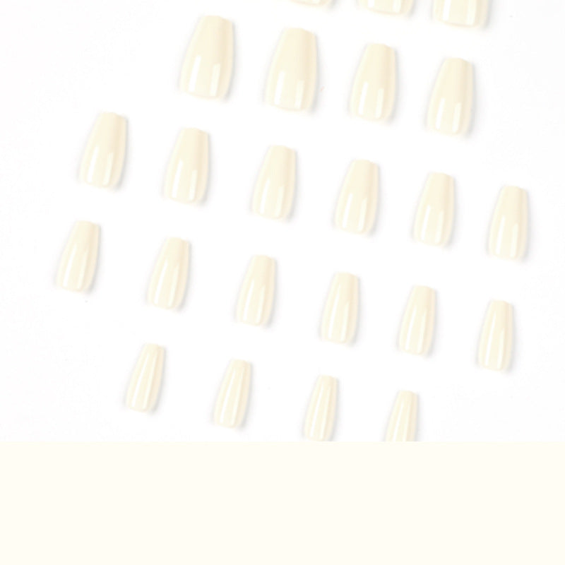 Milky White Ballet short press-on nails