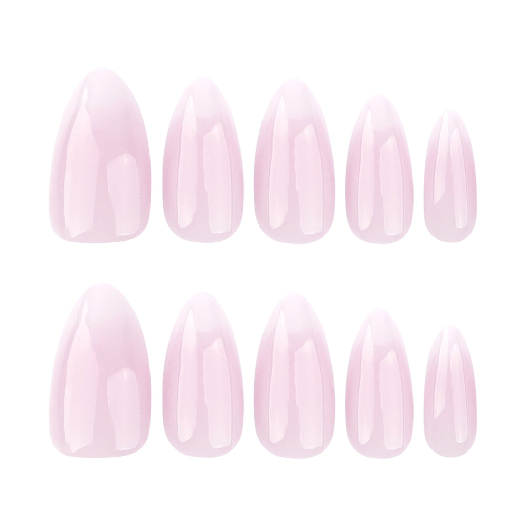 Blush Fade Almond short press-on nails