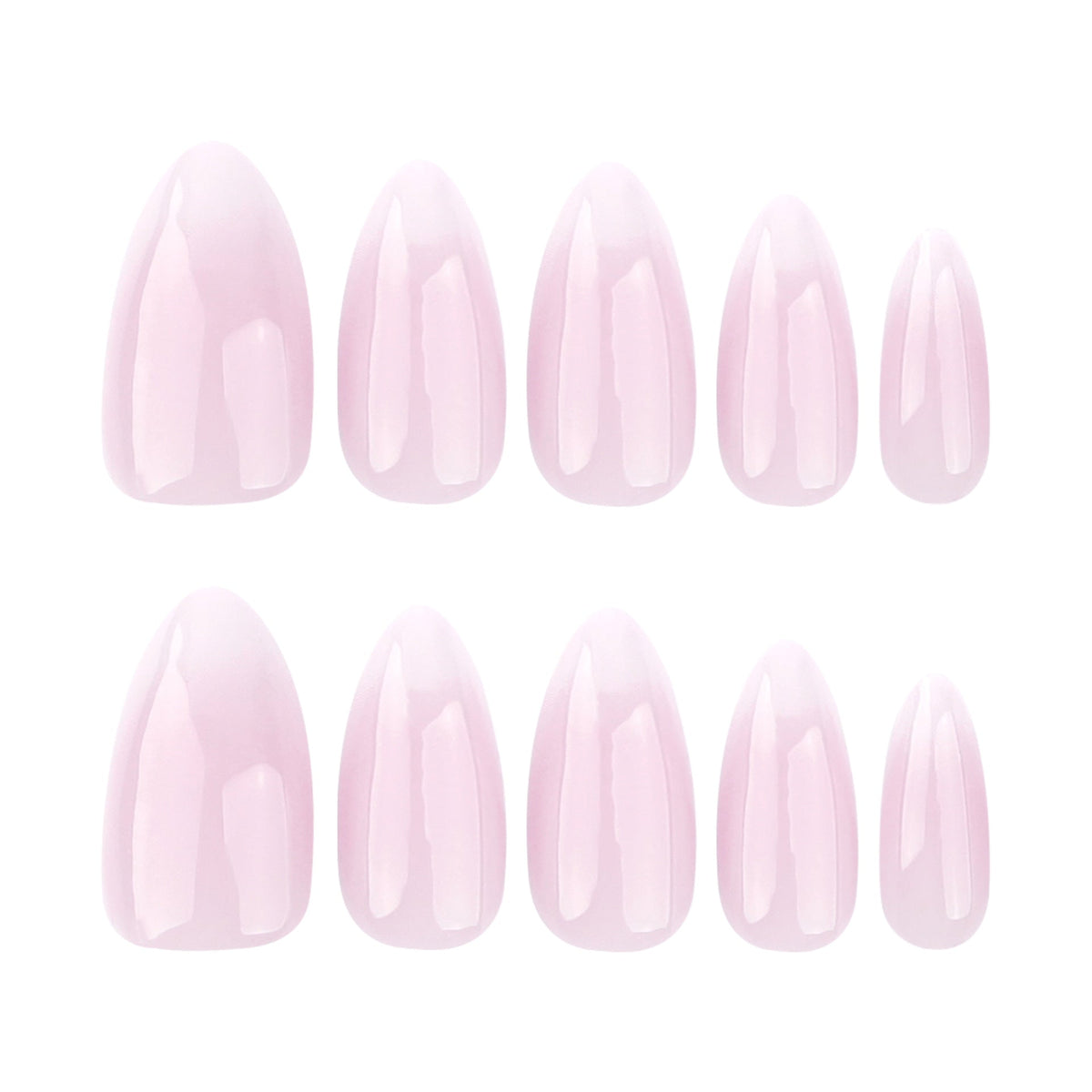 Blush Fade Almond short press-on nails