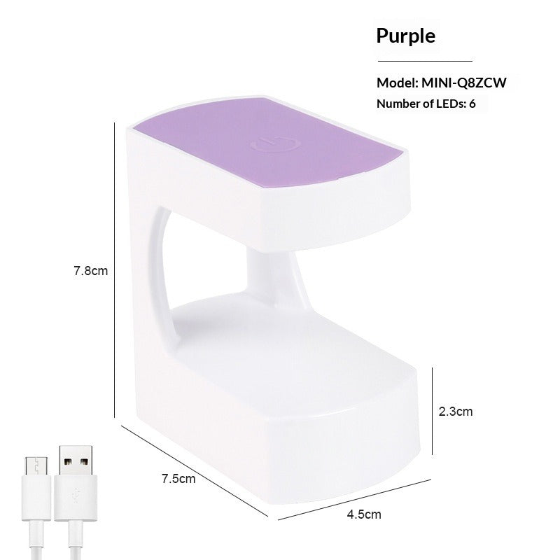 Mini UV LED single-finger nail lamp