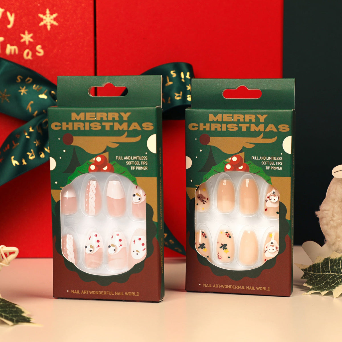 Holiday Nail Art Christmas press-on nails