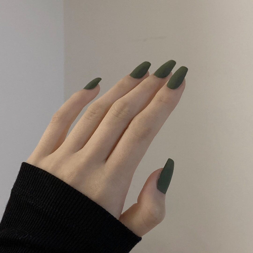 Matte Ballet short solid press-on nail collection