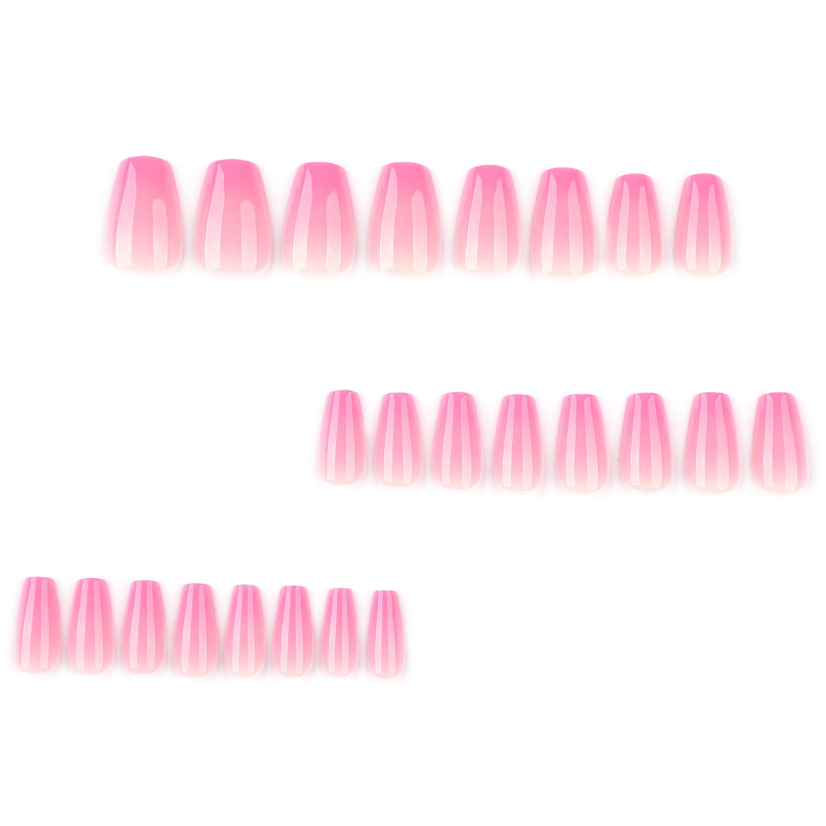 Rose Fade Ballet short press-on nails