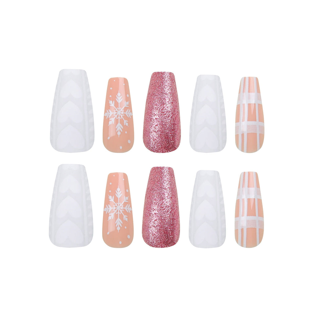Holiday Sequin Christmas press-on nails