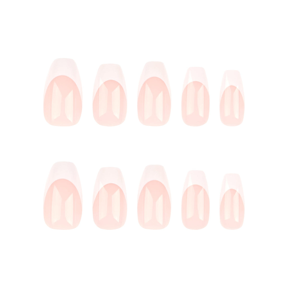 Classic White French ballet press-on nails