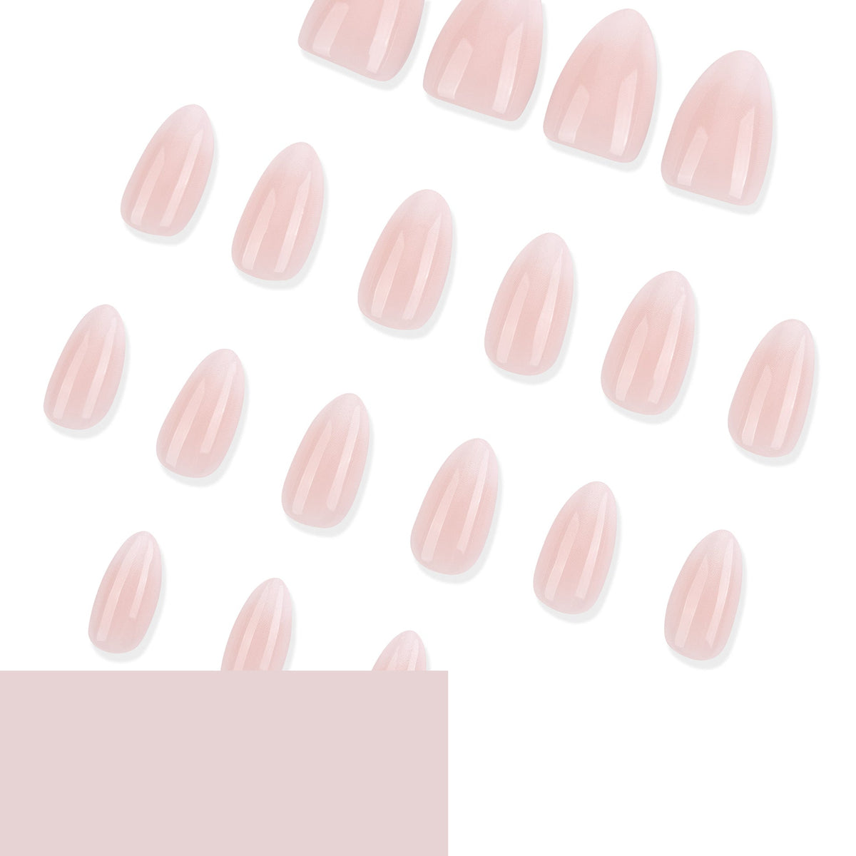 Soft Pink Ombré Oval natural press-on nails