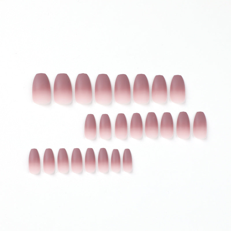 Smoky Grape matte short press-on nails