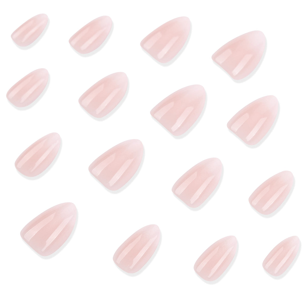 Soft Pink Ombré Oval natural press-on nails
