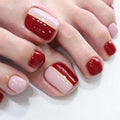 Merlot Blush press-on toenails