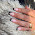 Noir Edge French short ballet press-on nails